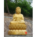 Sitting meditative bronze buddha statue for temple
